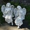 14" Gray Decorative Sitting Angel Outdoor Garden Statue Set